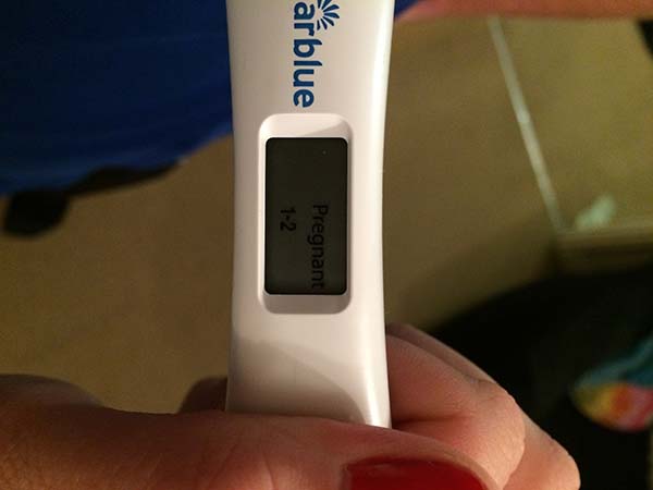 Fiona's second pregnany test