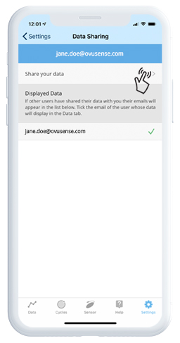 Tap 'Share your data'